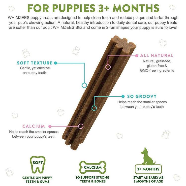 WHIMZEES® Puppy Dental Dog Treats Puppy Stix XS/S