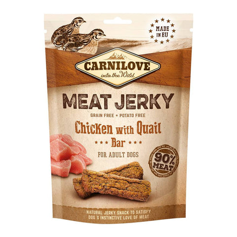 Carnilove Treats at Pet planet Meat Jerky Chicken and quail bar