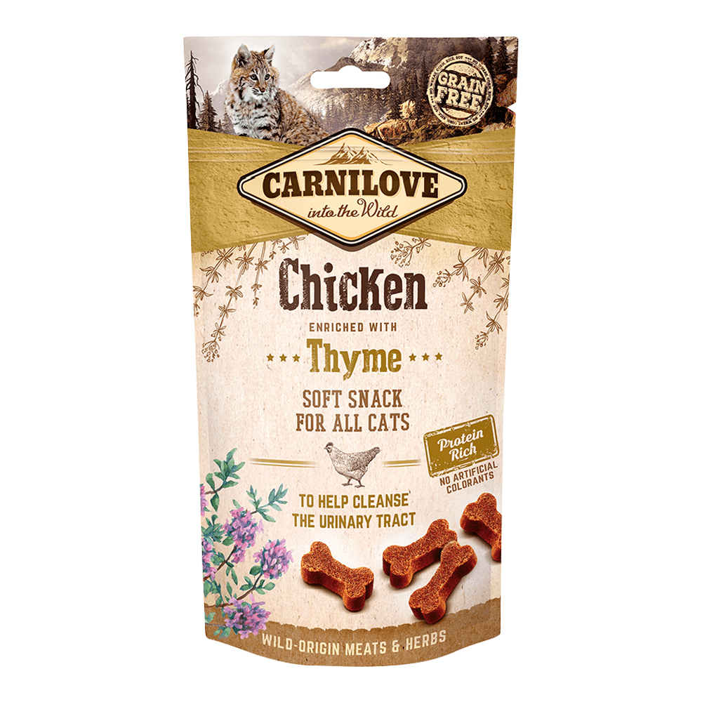 Carnilove Chicken Enriched With Thyme Soft Snack For Cats 50gr