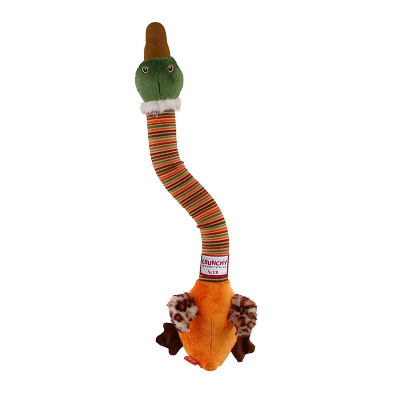 GiGwi “Crunchy Neck” Duck with Bone & Squeaker – Small