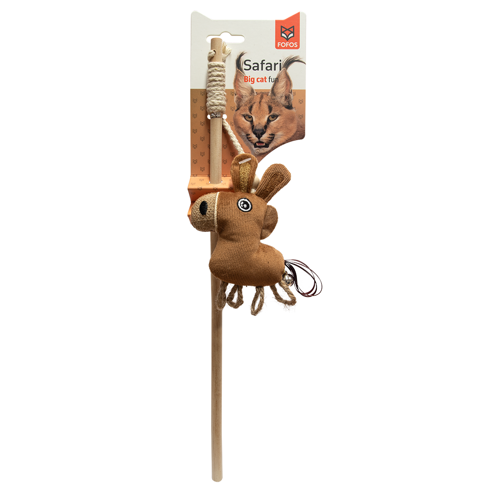 Fofos - Wooden Cat Wand Donkey Cat Toy