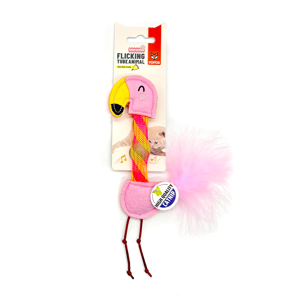 Fofos - Flick Tube Flamingo Cat Toy