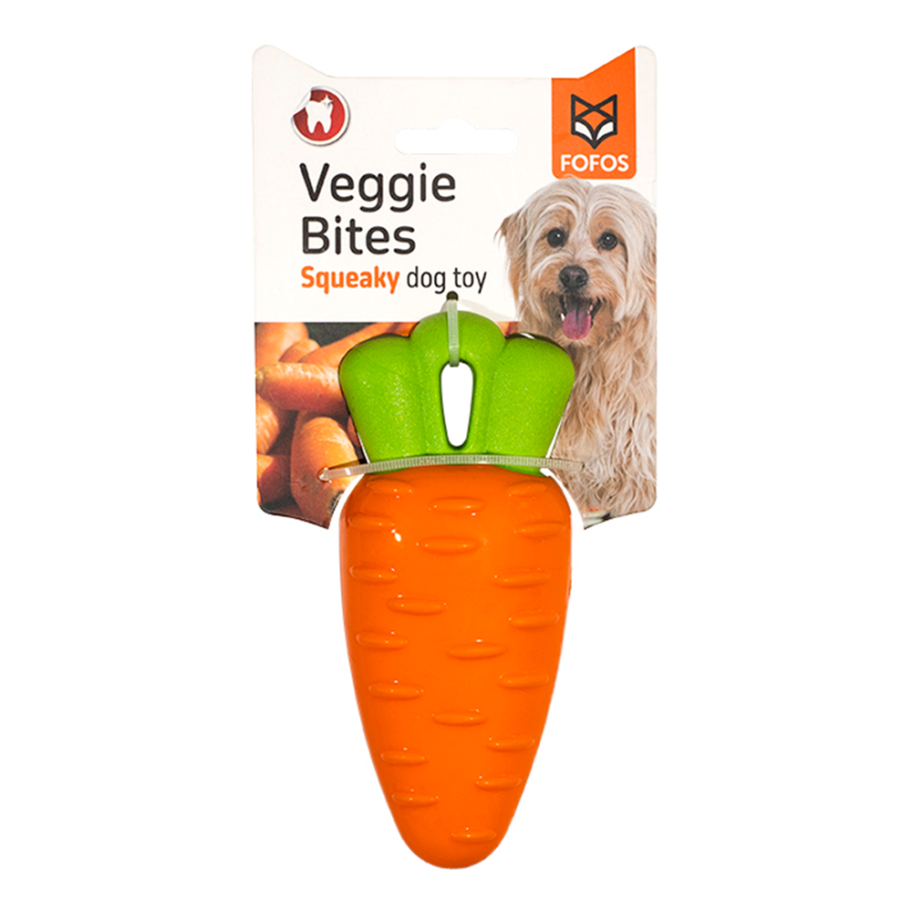 Fofos - Veggi Bites Carrot for Small/Medium Dog Toy