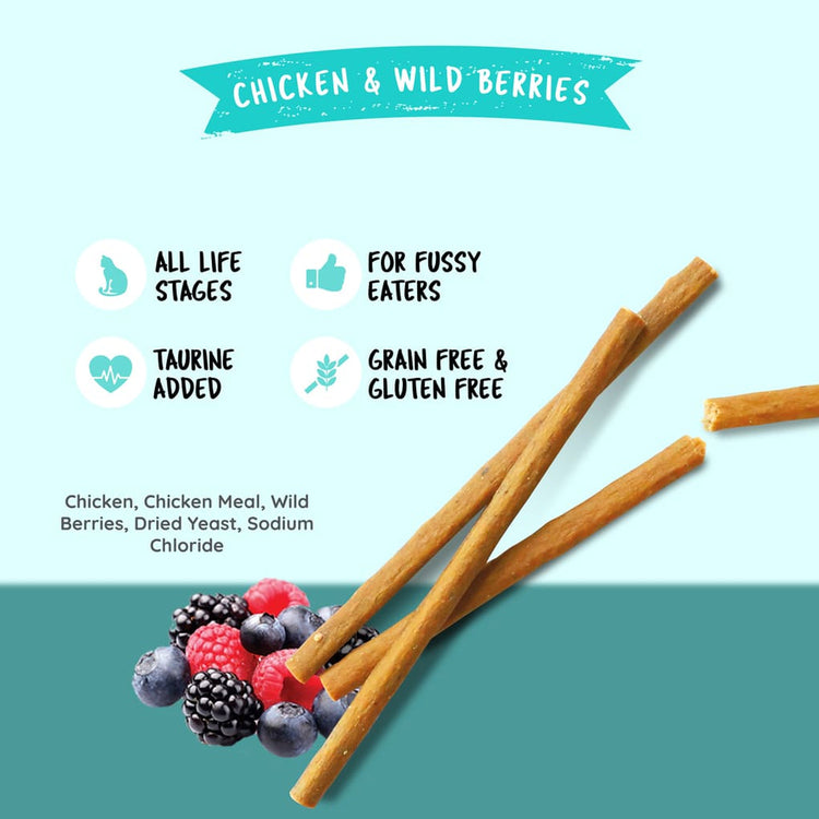 Kit Cat Grain Free Cat Stick Chicken & Wild Berries 15g