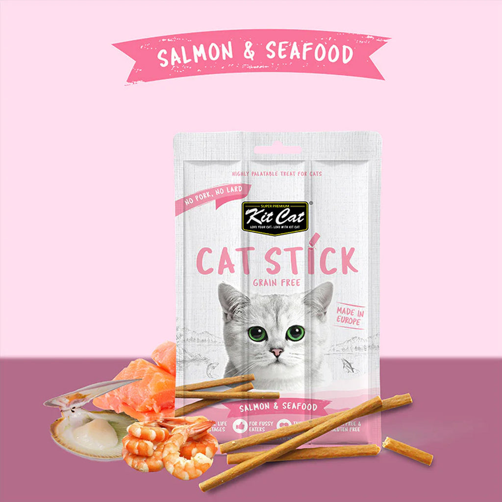 Kit Cat Grain Free Cat Stick Salmon & Seafood 15g