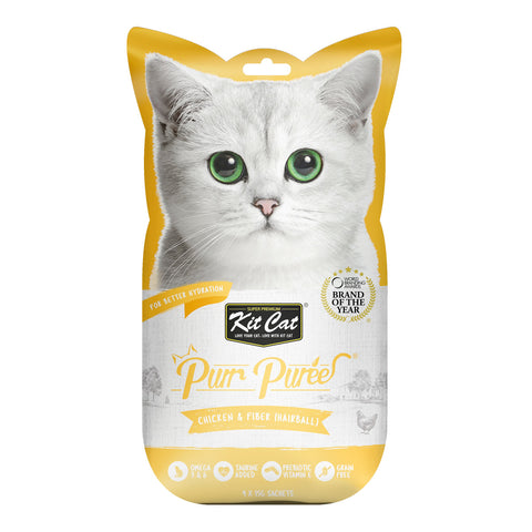 Kit Cat Purr Puree Chicken & Fiber (Hairball)