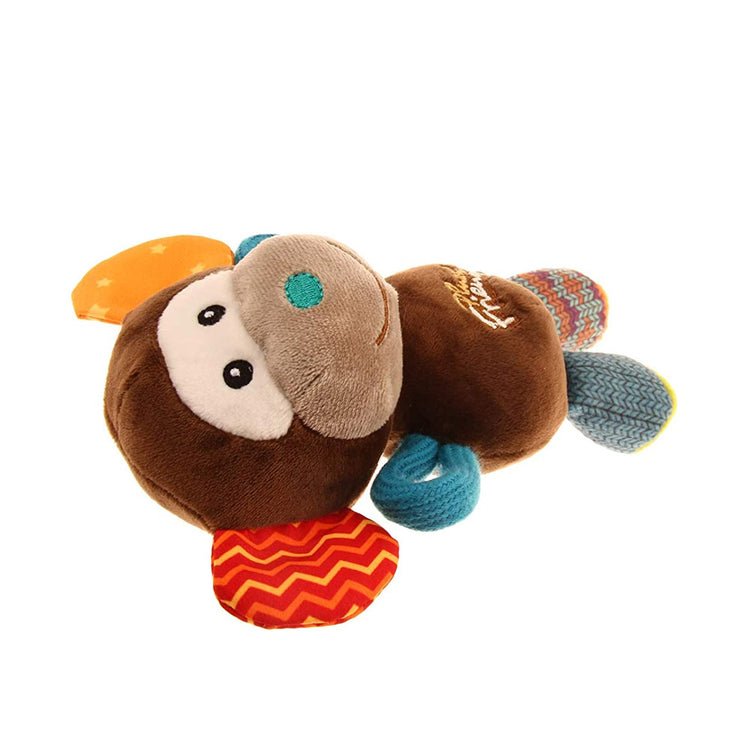 GiGwi Plush Friendz Squeaker Dog Toy - Monkey