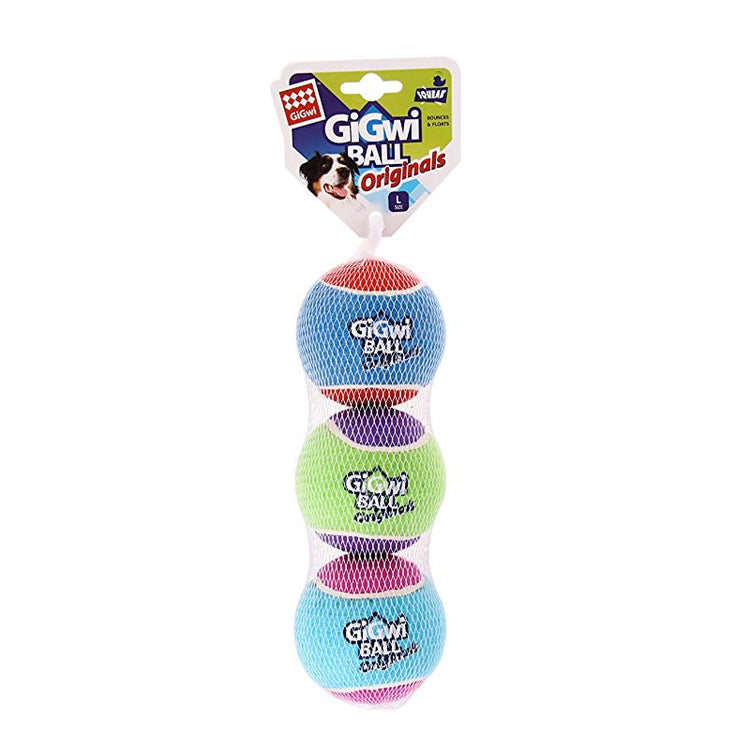 GiGwi Tennis Ball 3pcs with Different Colour in 1 pack (Large)