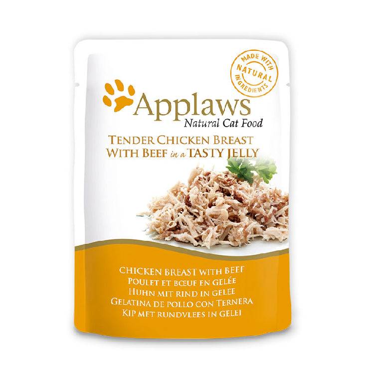 Applaws Natural Chicken with Beef Cat Wet Food for 70g Jelly Pouch