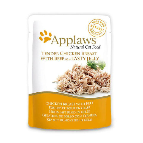 Applaws Natural Chicken with Beef Cat Wet Food for 70g Jelly Pouch