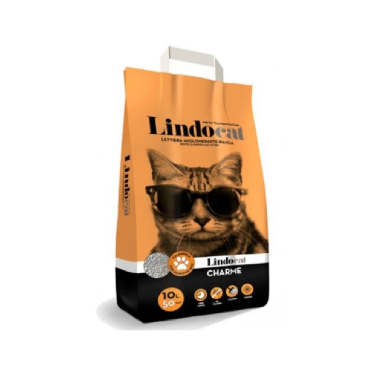 LindoCat White Bentonite Charme - 10 L (Amber Fragrance)