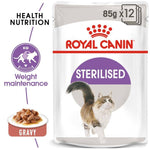 Royal Canin Feline Health Nutrition Sterilised Gravy WET FOOD  12x85g