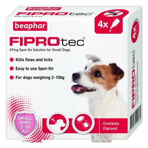 Fiprotec Anti Fleas & Ticks for Small Dog - 4 Pipettes