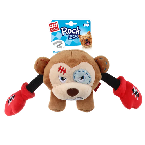 Gigwi Puffer Rock Zoo with Squeaker Dog Toy