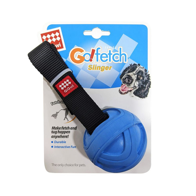 GiGwi Go Fetch Rubber Slinger Balls - Blue