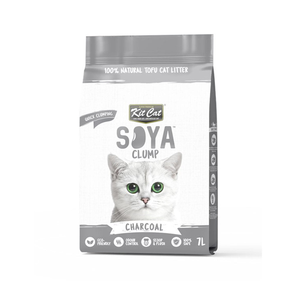 Kit Cat Soya Clump Soybean Litter - Charcoal 7L