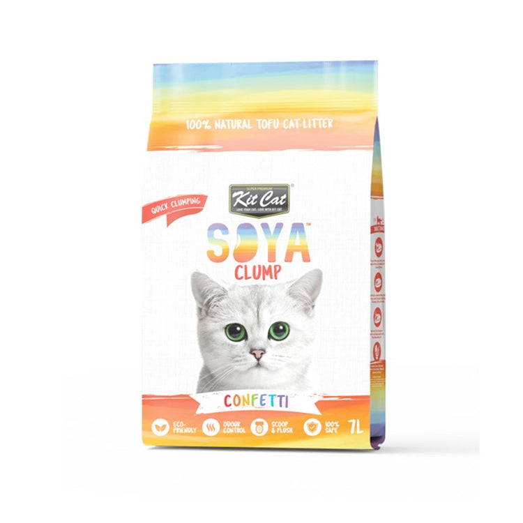 Kit Cat Soya Clump Soybean Litter - Confetti 7L