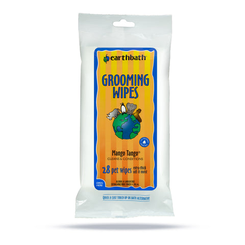 earthbath® Grooming Wipes - Extra-thick & Large, Mango Tango