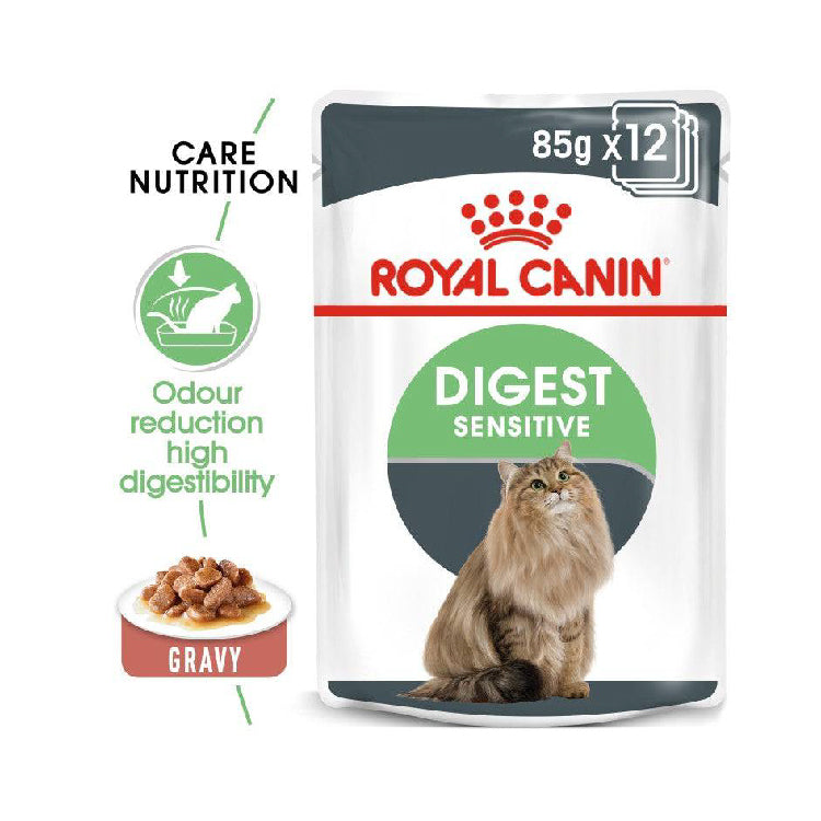 Royal Canin Feline Care Nutrition Digest Sensitive Gravy WET FOOD for 12x85g