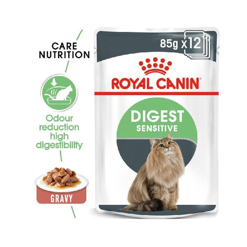 Royal Canin Feline Care Nutrition Digest Sensitive Gravy WET FOOD for 12x85g