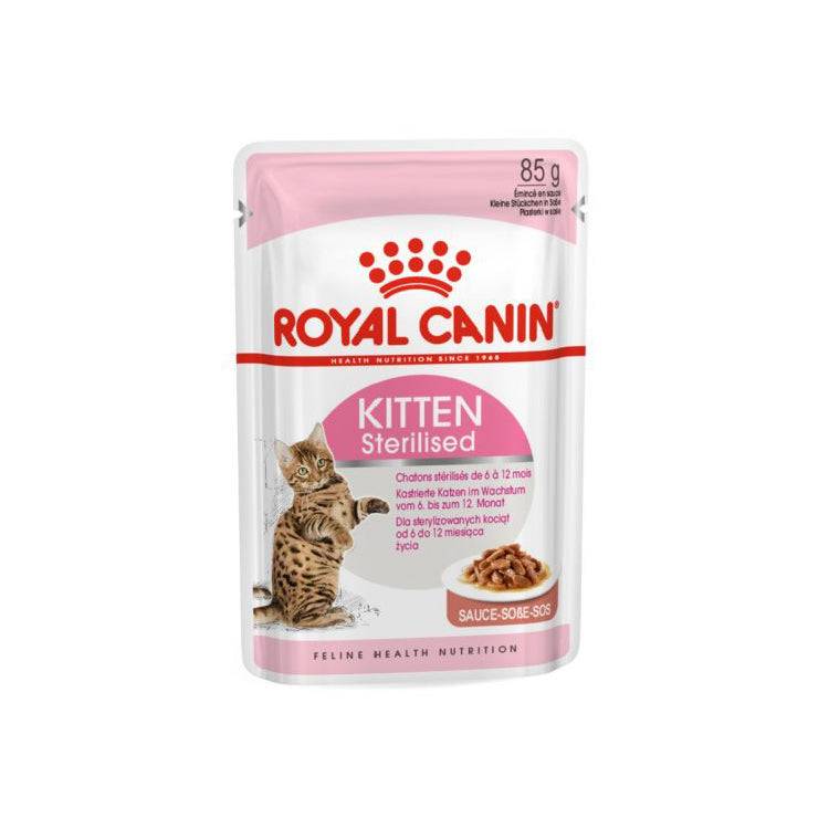 Royal Canin Kitten Sterilised in Gravy Wet Cat Food 85g Pouch