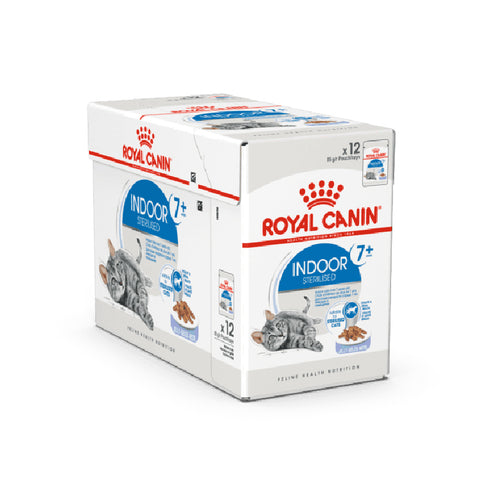 Royal Canin Feline Health Indoor Sterilised  7+ Jelly WET FOOD - 12 Pouches x 85gr