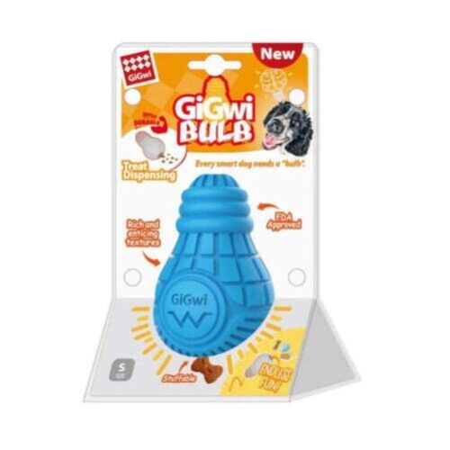 GiGwi Blue Bulb Dispensing Treat Dog Toy – Small